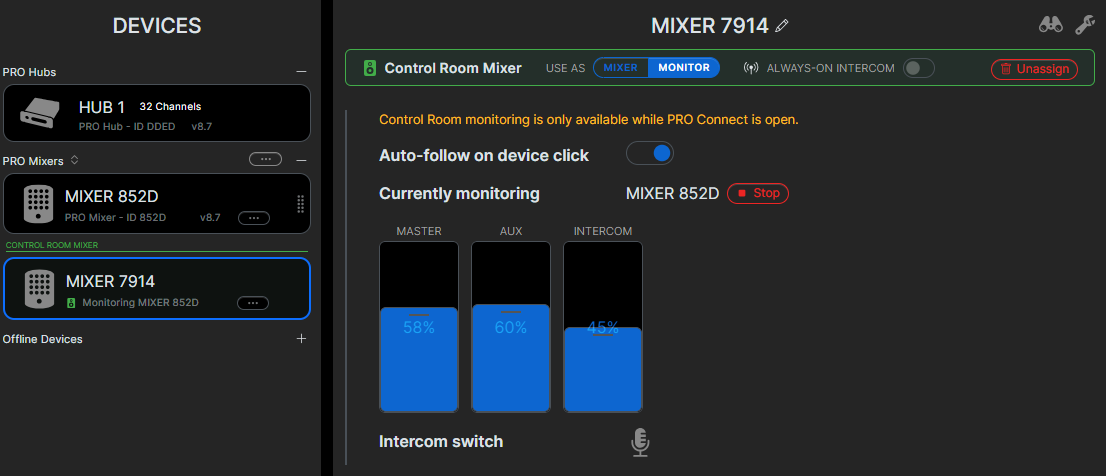 Always-on Intercom enable warning modal