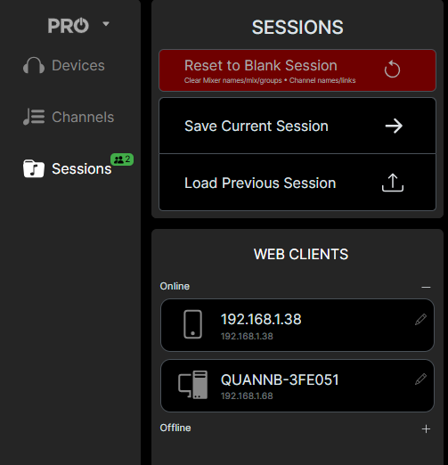 Web Clients Sidebar